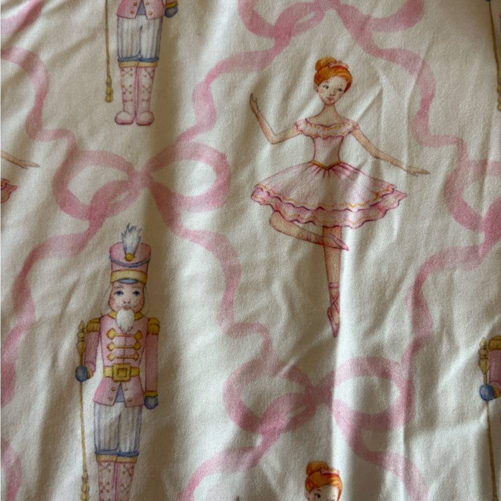 Clover Cottage Girls Pink Nutcracker 1 Pce Romper 12 18 24 Months Christmas Bows - Picture 5 of 6